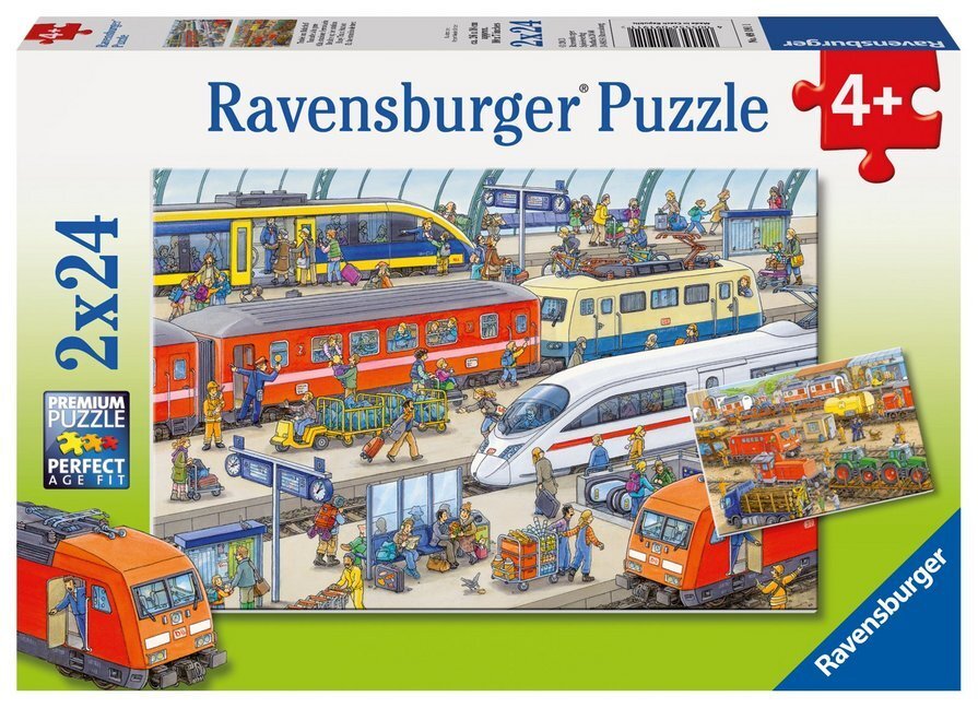 Cover: 4005556091911 | Ravensburger Kinderpuzzle - 09191 Trubel am Bahnhof - Puzzle für...