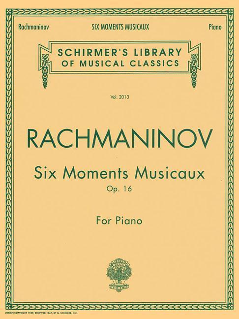Cover: 73999823813 | Six Moments Musicaux, Op. 16 | Taschenbuch | Buch | Englisch | 1996
