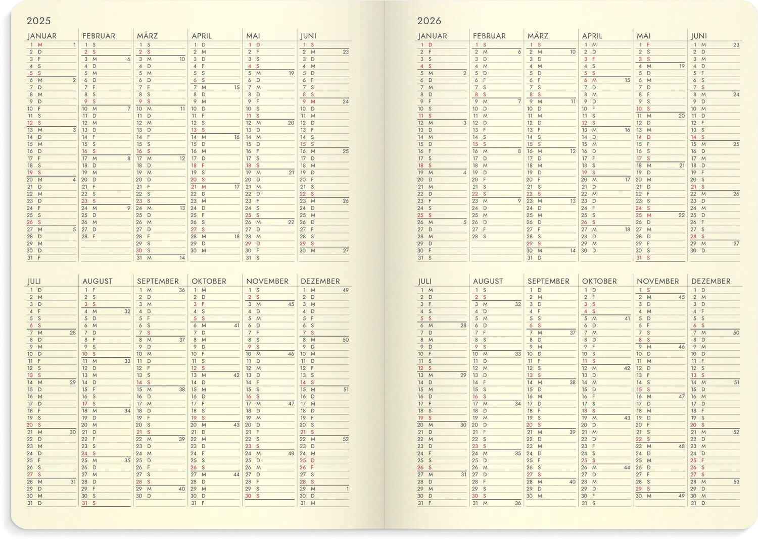 Bild: 7340188003923 | Burde Forma Deluxe A5 braun Kalender 2025 | Terminplaner für 2025