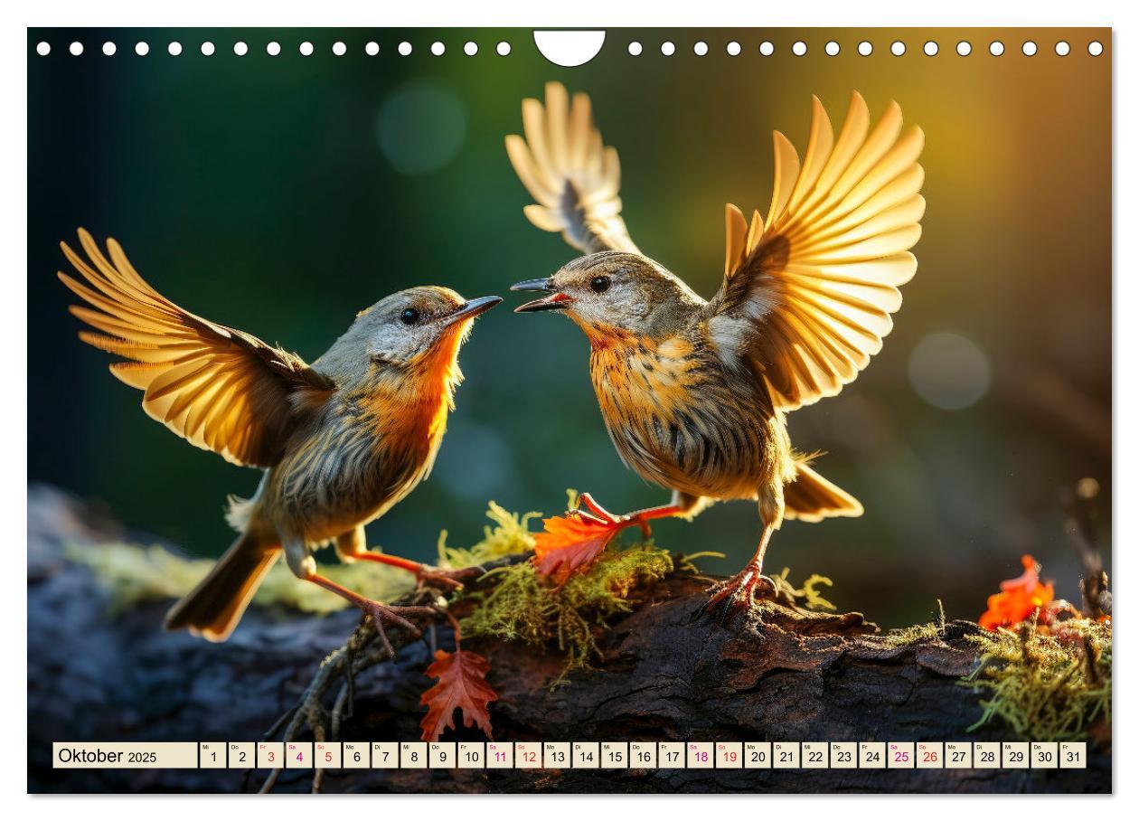 Bild: 9783383837302 | Vögel Alltag (Wandkalender 2025 DIN A4 quer), CALVENDO Monatskalender