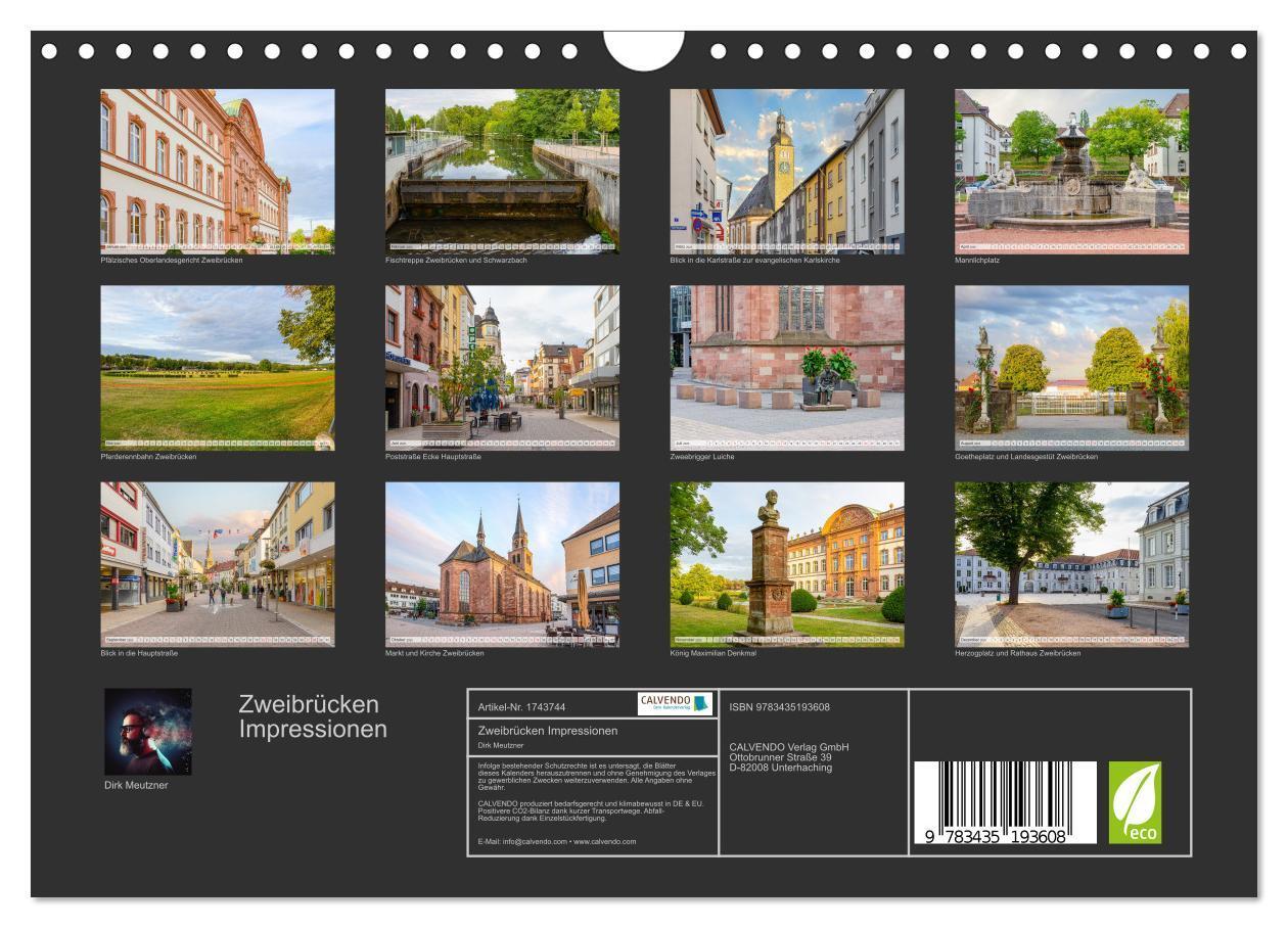 Bild: 9783435193608 | Zweibrücken Impressionen (Wandkalender 2025 DIN A4 quer), CALVENDO...