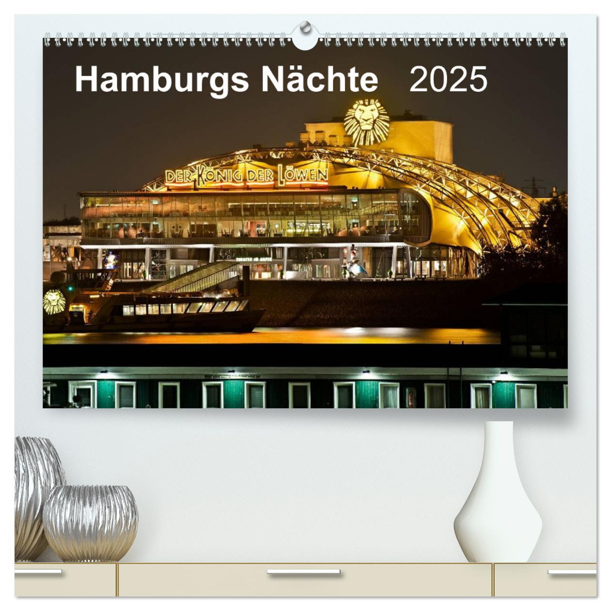 Cover: 9783435545186 | Hamburgs Nächte (hochwertiger Premium Wandkalender 2025 DIN A2...