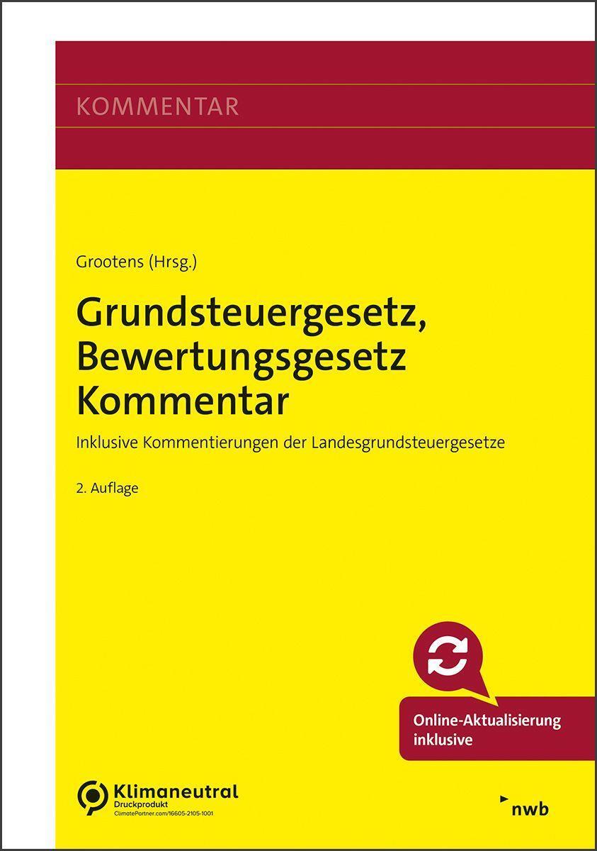 Cover: 9783482678028 | Grundsteuergesetz, Bewertungsgesetz (Auszug) Kommentar | Bundle | 2022