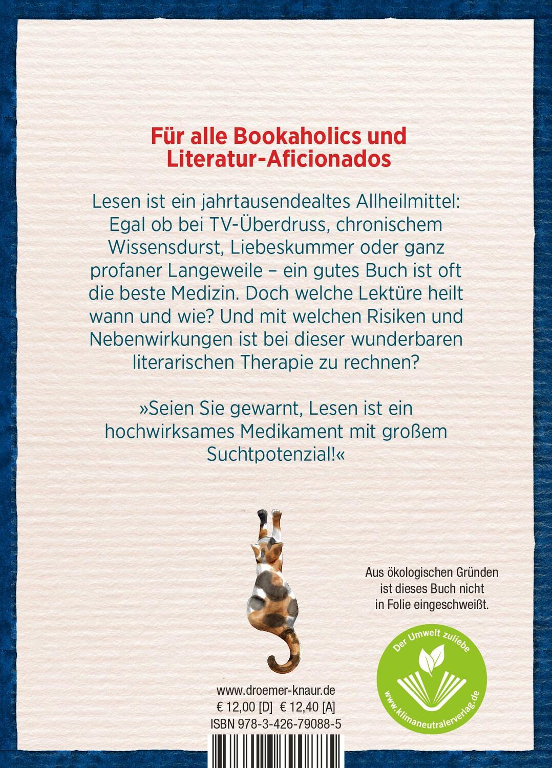 Rückseite: 9783426790885 | Lesen ist die beste Medizin | Alexandra Löhr | Taschenbuch | 112 S.