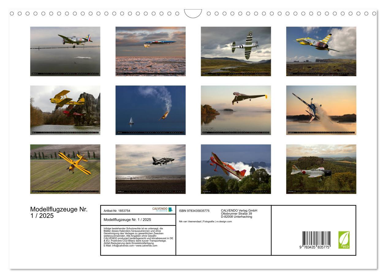 Bild: 9783435835775 | Modellflugzeuge Nr. 1 / 2025 (Wandkalender 2025 DIN A3 quer),...