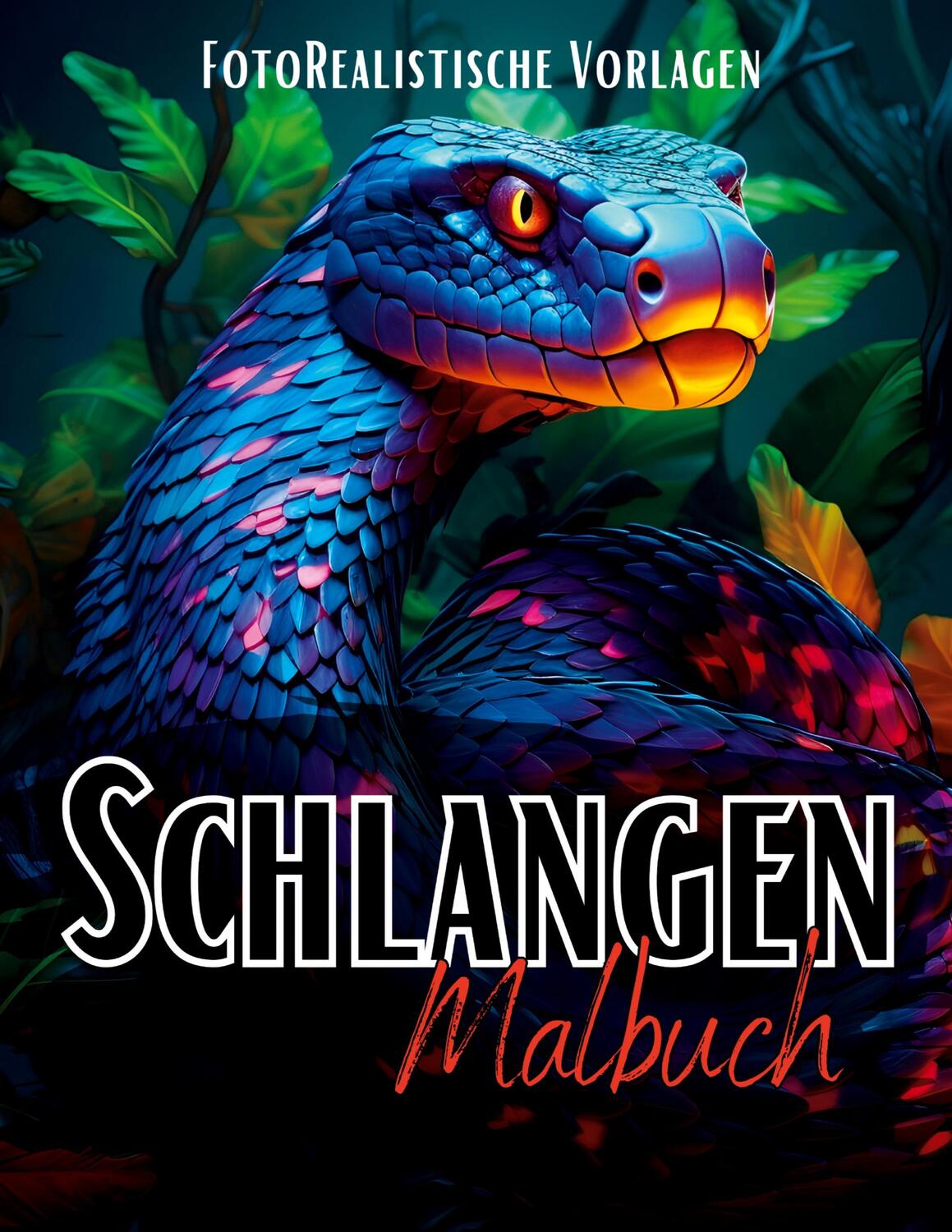 Cover: 9783384076526 | Malbuch Schlangen ¿Fotorealistisch¿. | Lucy´s Schwarze Malbücher