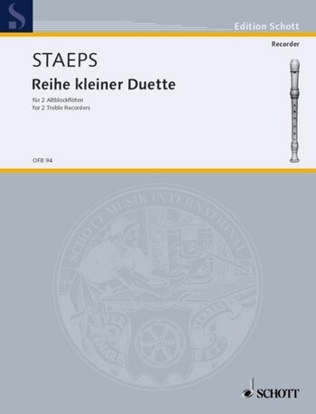 Cover: 9790001099820 | Reihe Kleiner Duette | Hans Ulrich Staeps | Buch | Schott Music