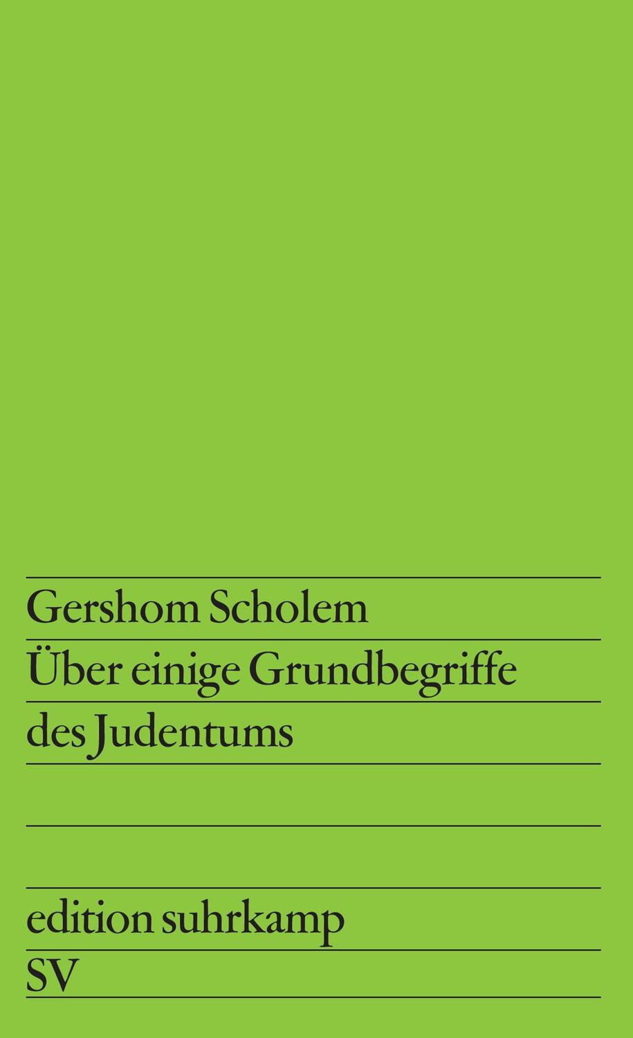 Cover: 9783518104149 | Über einige Grundbegriffe des Judentums | Gershom Scholem | Buch