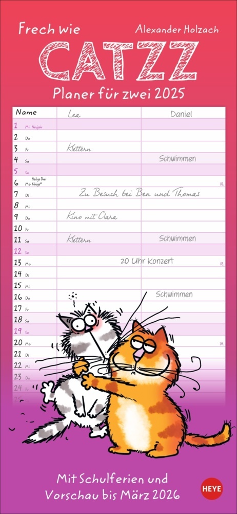 Cover: 9783756406203 | Catzz Planer für zwei 2025 | Alexander Holzach | Kalender | 14 S.