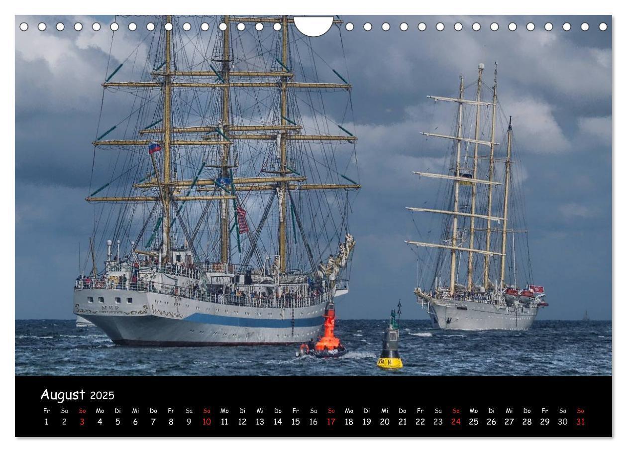 Bild: 9783435767014 | Windjammer vor Warnemünde (Wandkalender 2025 DIN A4 quer), CALVENDO...