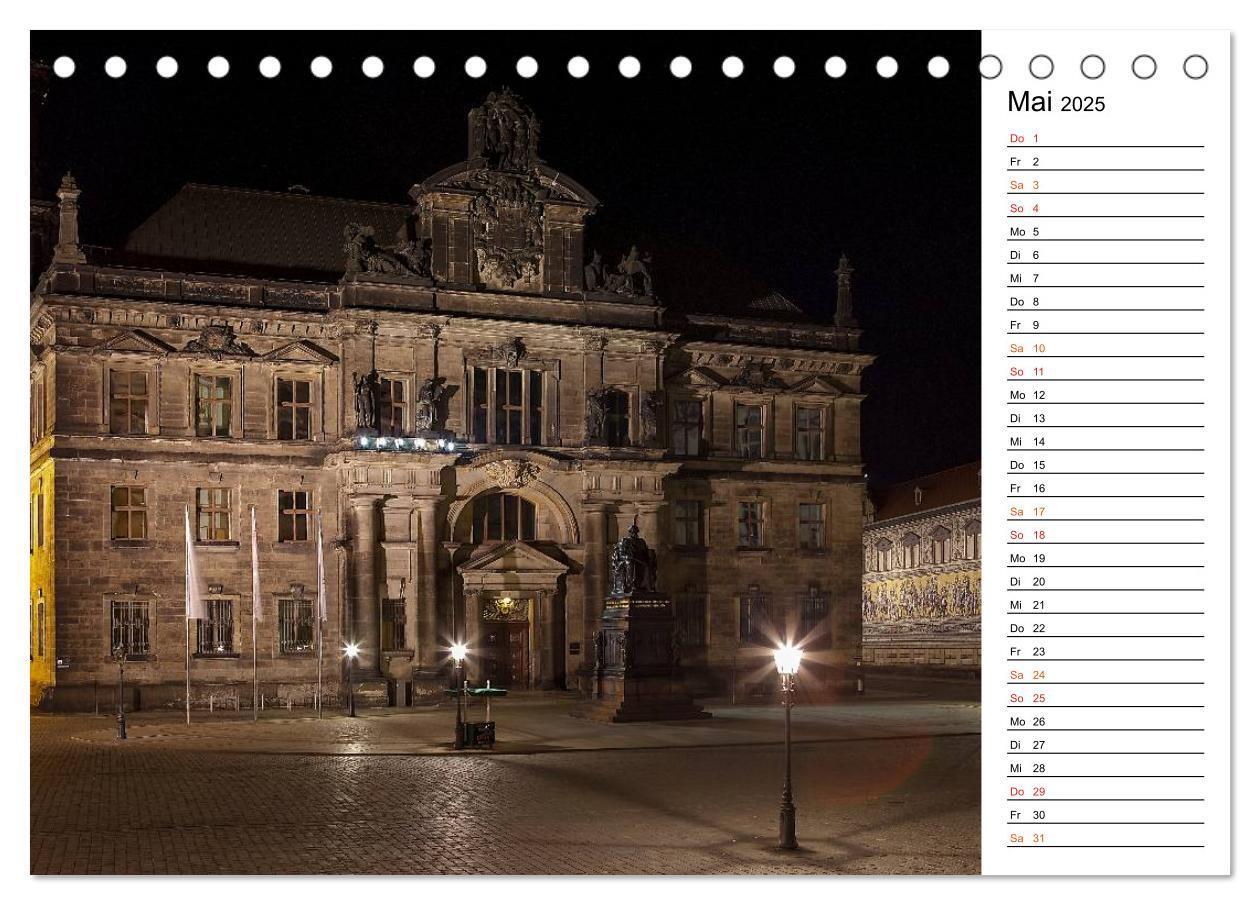 Bild: 9783435511303 | Eine Nacht in Dresden (Tischkalender 2025 DIN A5 quer), CALVENDO...