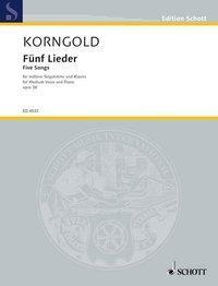 Cover: 9783795796792 | Fünf Lieder | Erich Wolfgang Korngold | Broschüre | 20 S. | Deutsch