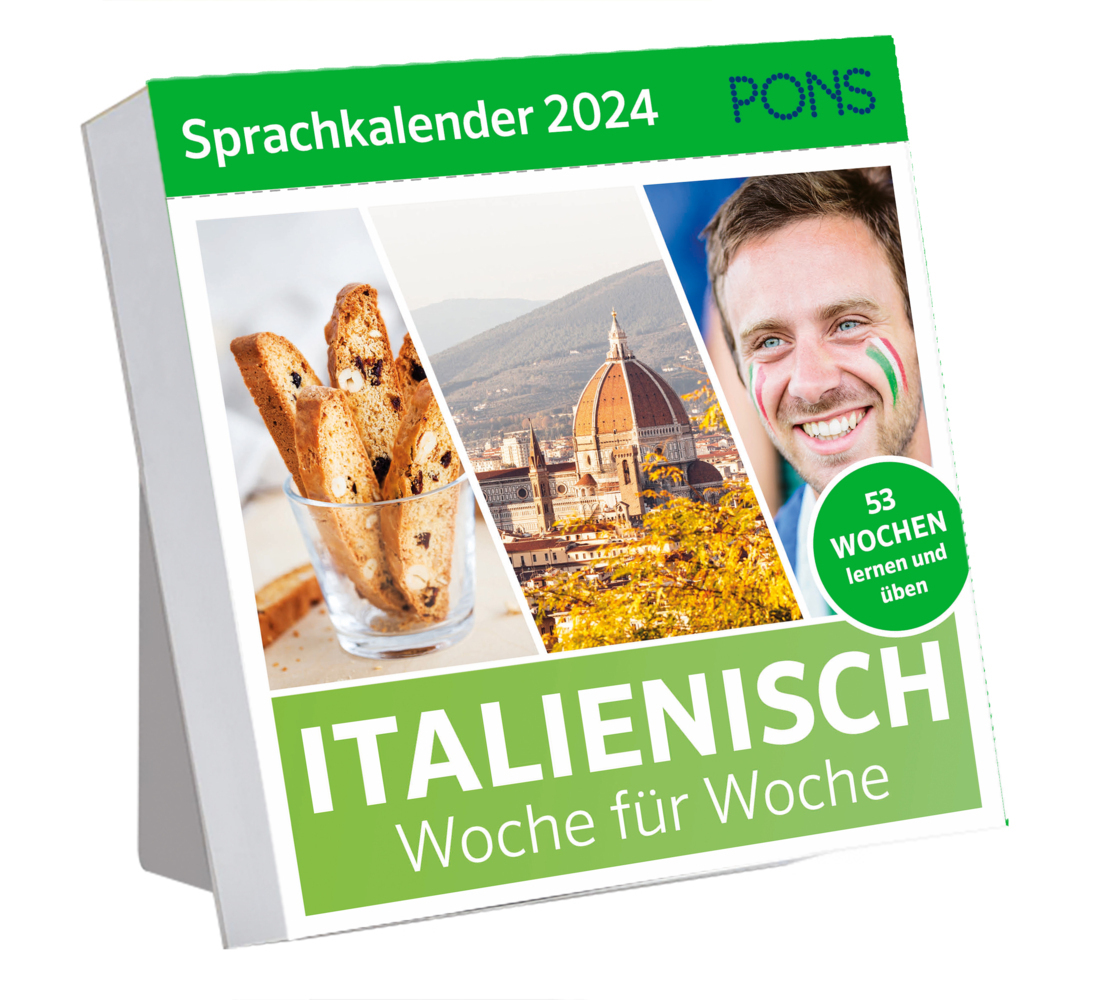 Cover: 9783125624863 | PONS Sprachkalender 2024 Italienisch | Woche für Woche | Taschenbuch