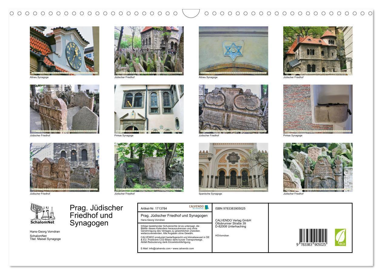 Bild: 9783383905025 | Prag. Jüdischer Friedhof und Synagogen (Wandkalender 2025 DIN A3...