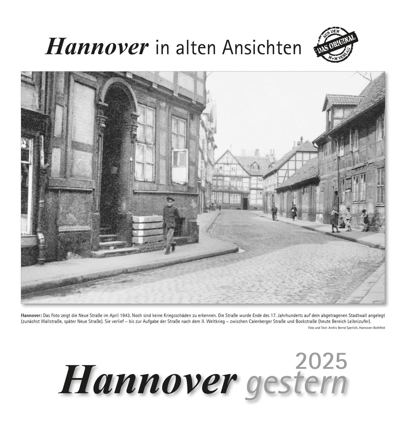 Cover: 9783961666089 | Hannover gestern 2025 | Hannover in alten Ansichten | Kalender | 13 S.