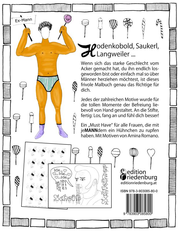 Rückseite: 9783903085800 | Hodenkobold, Saukerl, Langweiler ... Das frivole Malbuch für...