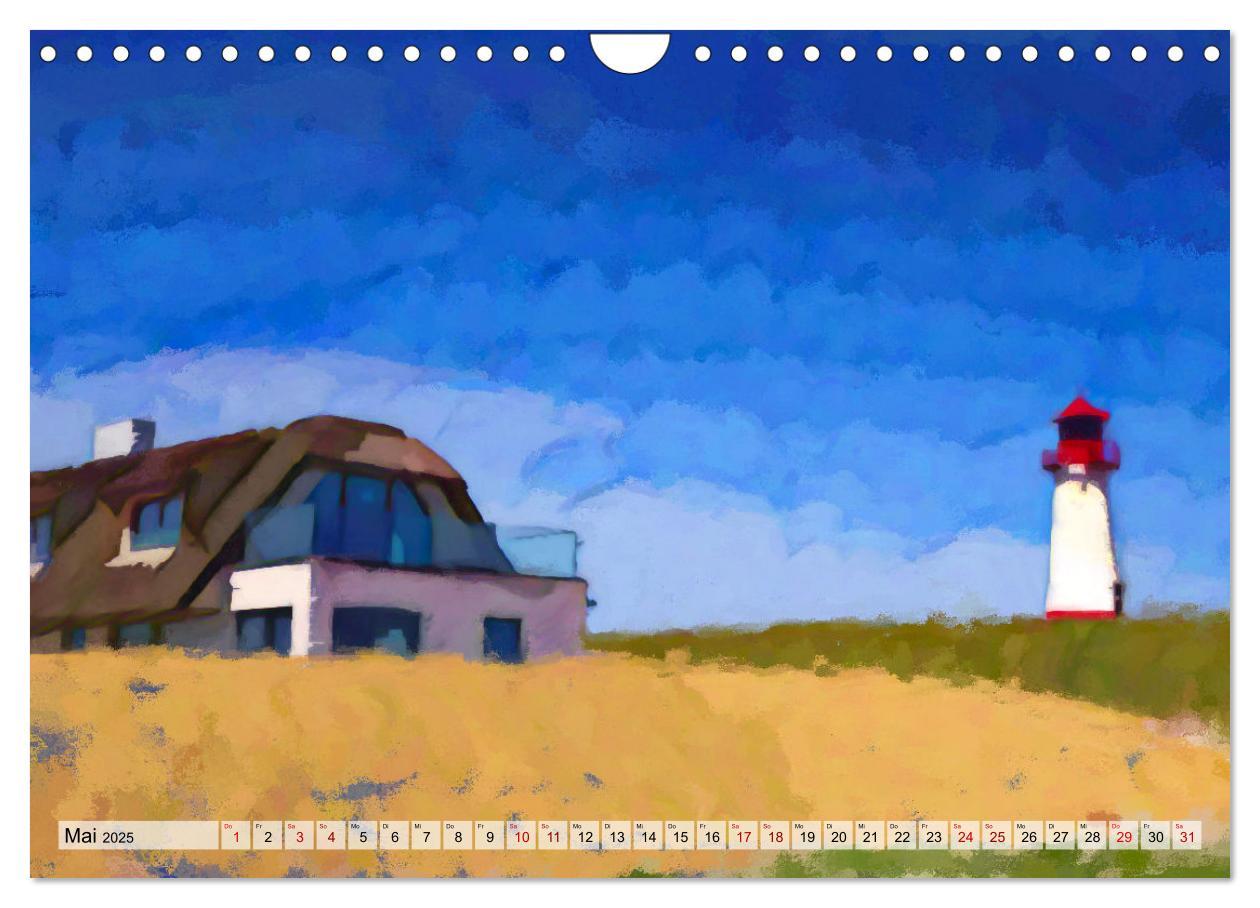 Bild: 9783435079636 | Sylt. Wie gemalt. (Wandkalender 2025 DIN A4 quer), CALVENDO...