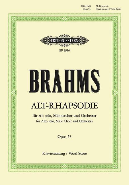 Cover: 9790014019679 | Alto Rhapsody Op. 53 (Vocal Score) | Taschenbuch | Klavierauszug