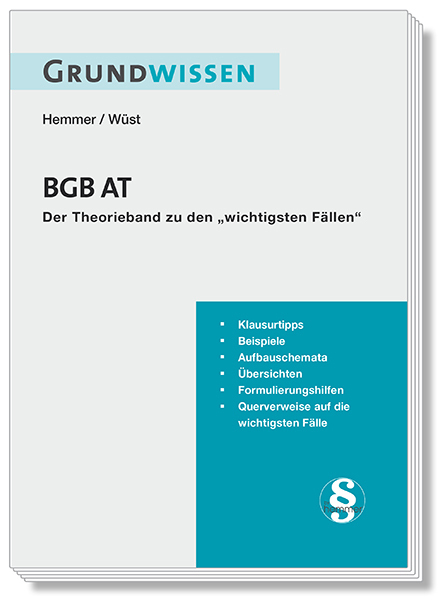 Cover: 9783968380995 | Grundwissen BGB AT | Der Theorieband zu den wichtigsten Fällen | Buch