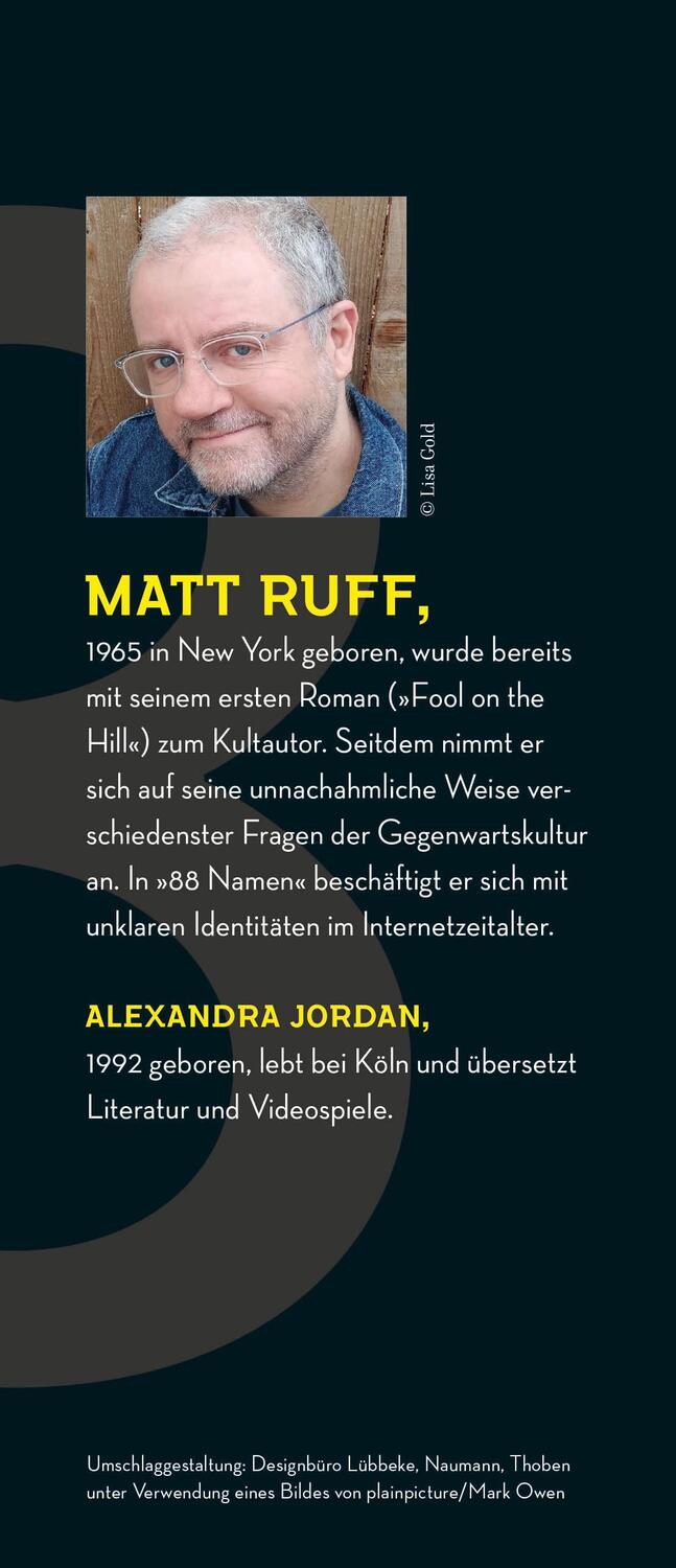 Bild: 9783596700936 | 88 Namen | Matt Ruff | Taschenbuch | 331 S. | Deutsch | 2020