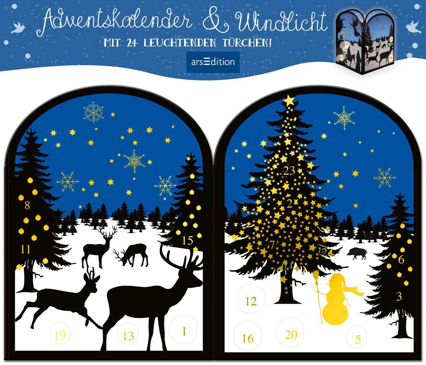 Cover: 4014489119104 | Teelichthäuschen Winternacht | Adventskalender | Kalender | 4 S.