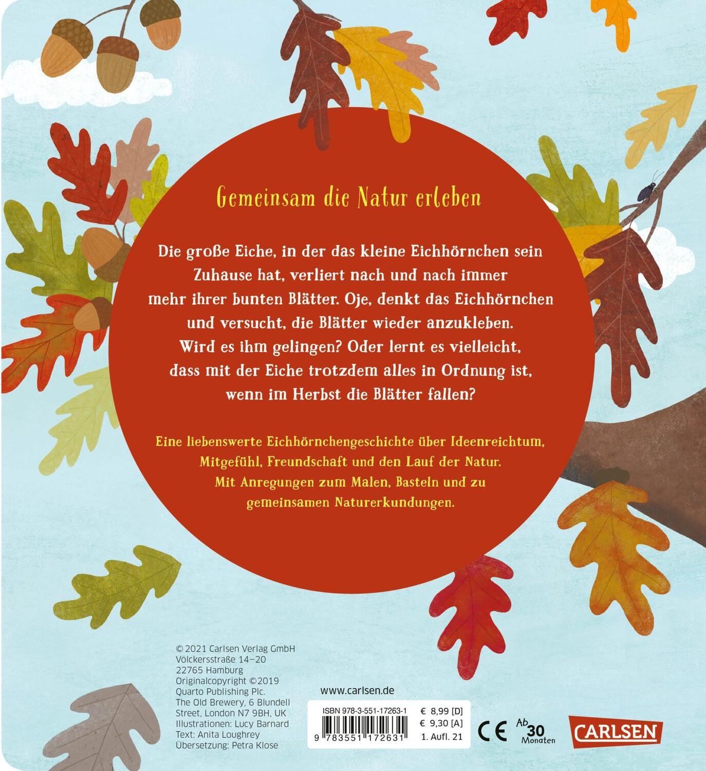 Rückseite: 9783551172631 | Das Eichhörnchen entdeckt den Herbst | Anita Loughrey | Buch | Deutsch