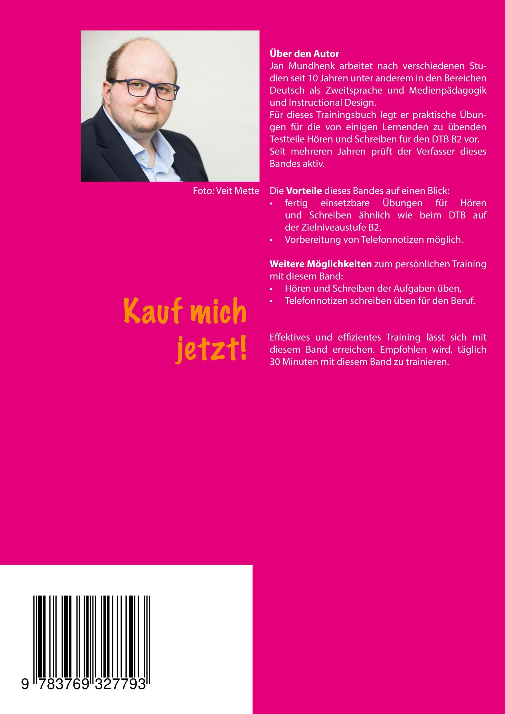 Rückseite: 9783769327793 | Fit werden für DTB B2: Hören und Schreiben | Jan Mundhenk | Buch