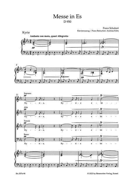Bild: 9790006575961 | Messe in Es | Klavierauszug vokal | Franz Schubert | Taschenbuch