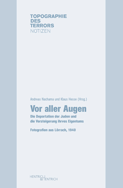 Cover: 9783942271455 | Vor aller Augen | Andreas Nachama (u. a.) | Taschenbuch | 2011