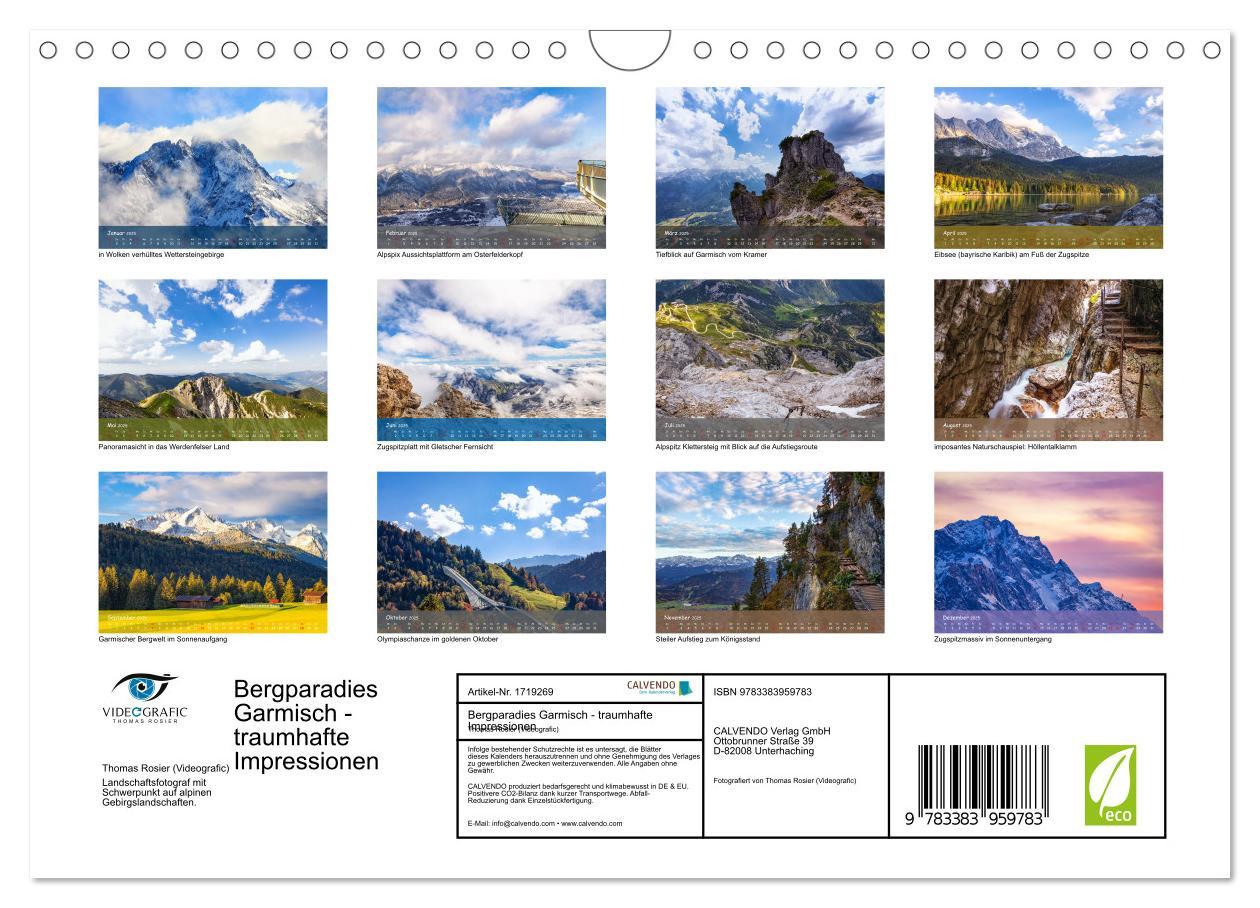 Bild: 9783383959783 | Bergparadies Garmisch - traumhafte Impressionen (Wandkalender 2025...