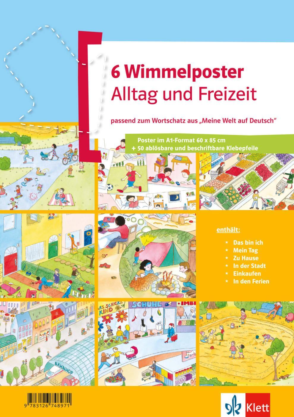 Cover: 9783126748971 | Meine Welt auf Deutsch. 6 Wimmelposter Alltag und Freizeit | 6 S.