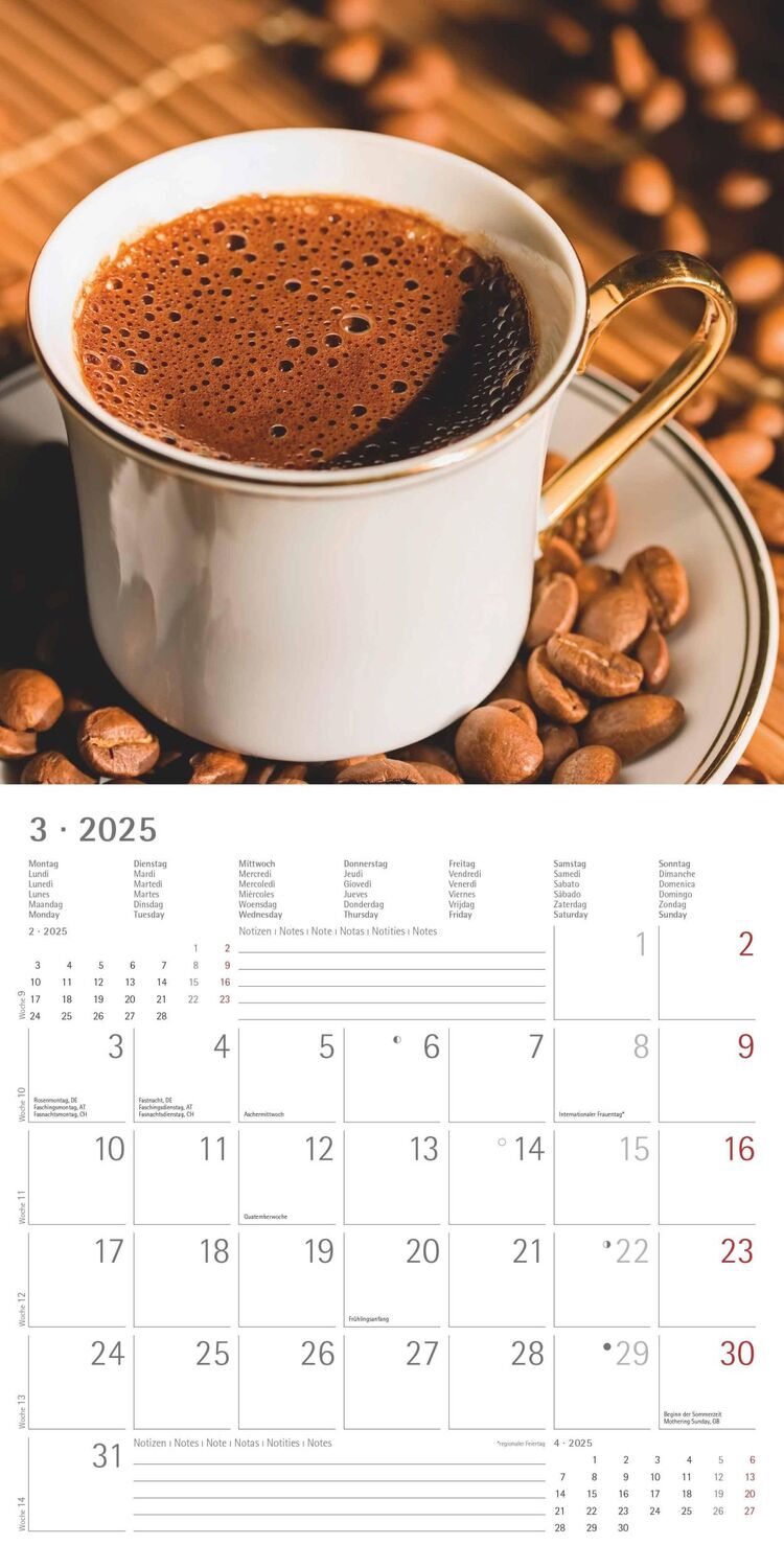 Bild: 4251732343064 | Kaffeegenuss 2025 - Broschürenkalender 30x30 cm (30x60 geöffnet) -...