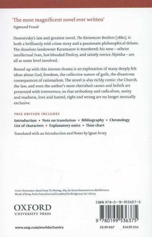 Rückseite: 9780199536375 | The Karamazov Brothers | Fyodor Dostoevsky (u. a.) | Taschenbuch