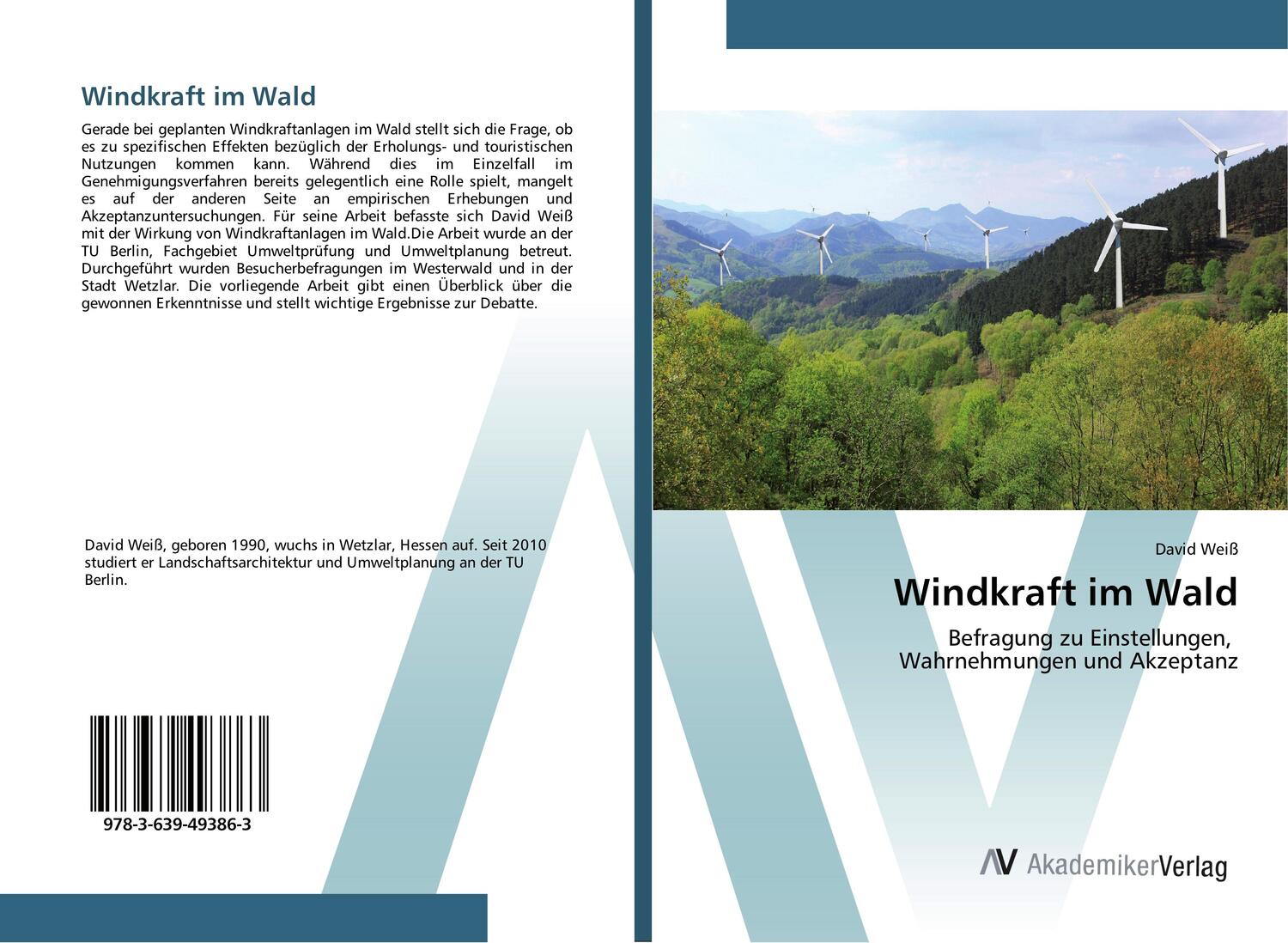 Cover: 9783639493863 | Windkraft im Wald | David Weiß | Taschenbuch | Paperback | 72 S.