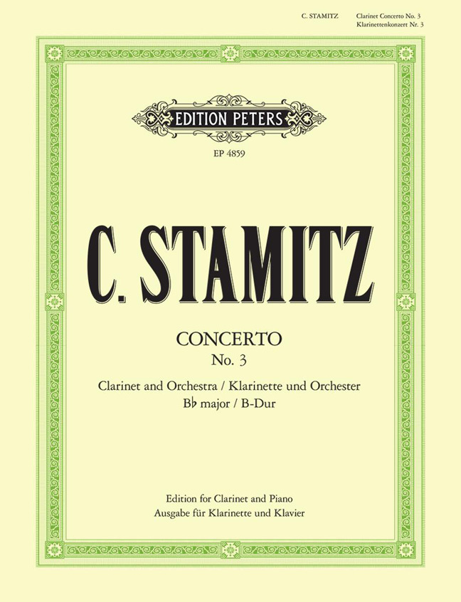 Cover: 9790014033576 | Konzert für Klarinette und Orchester Nr. 3 B-Dur | Carl Stamitz
