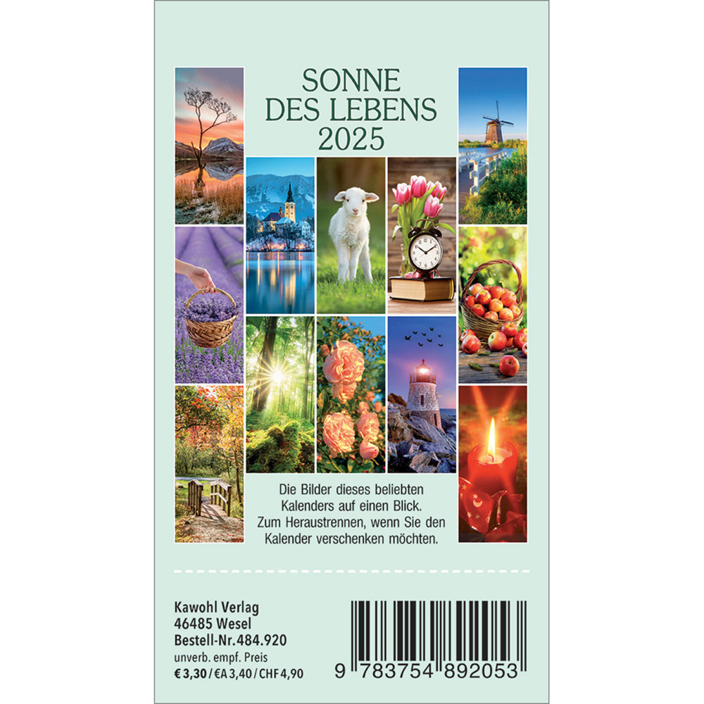 Bild: 9783754892053 | Sonne des Lebens 2025 | Mini-Kalender mit Bibelworten und Farbfotos