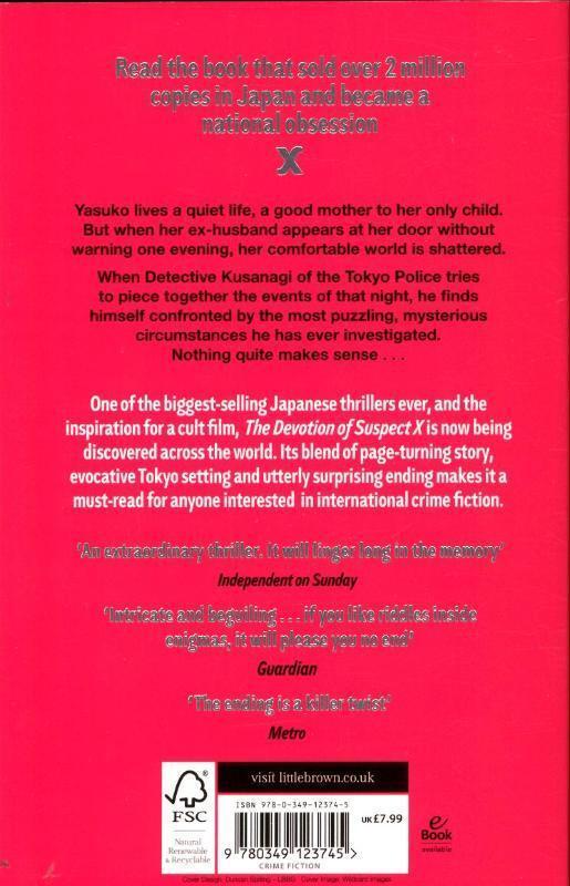 Rückseite: 9780349123745 | The Devotion of Suspect X | Keigo Higashino | Taschenbuch | 448 S.