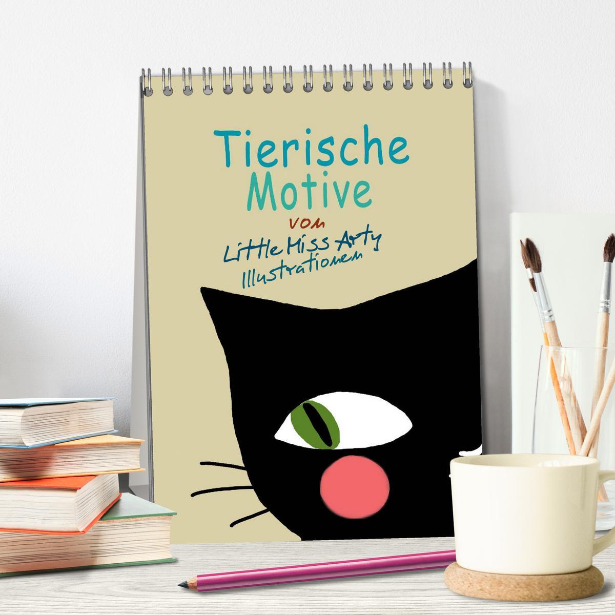 Bild: 9783457010020 | Tierische Motive von Little Miss Arty Illustrationen (Tischkalender...