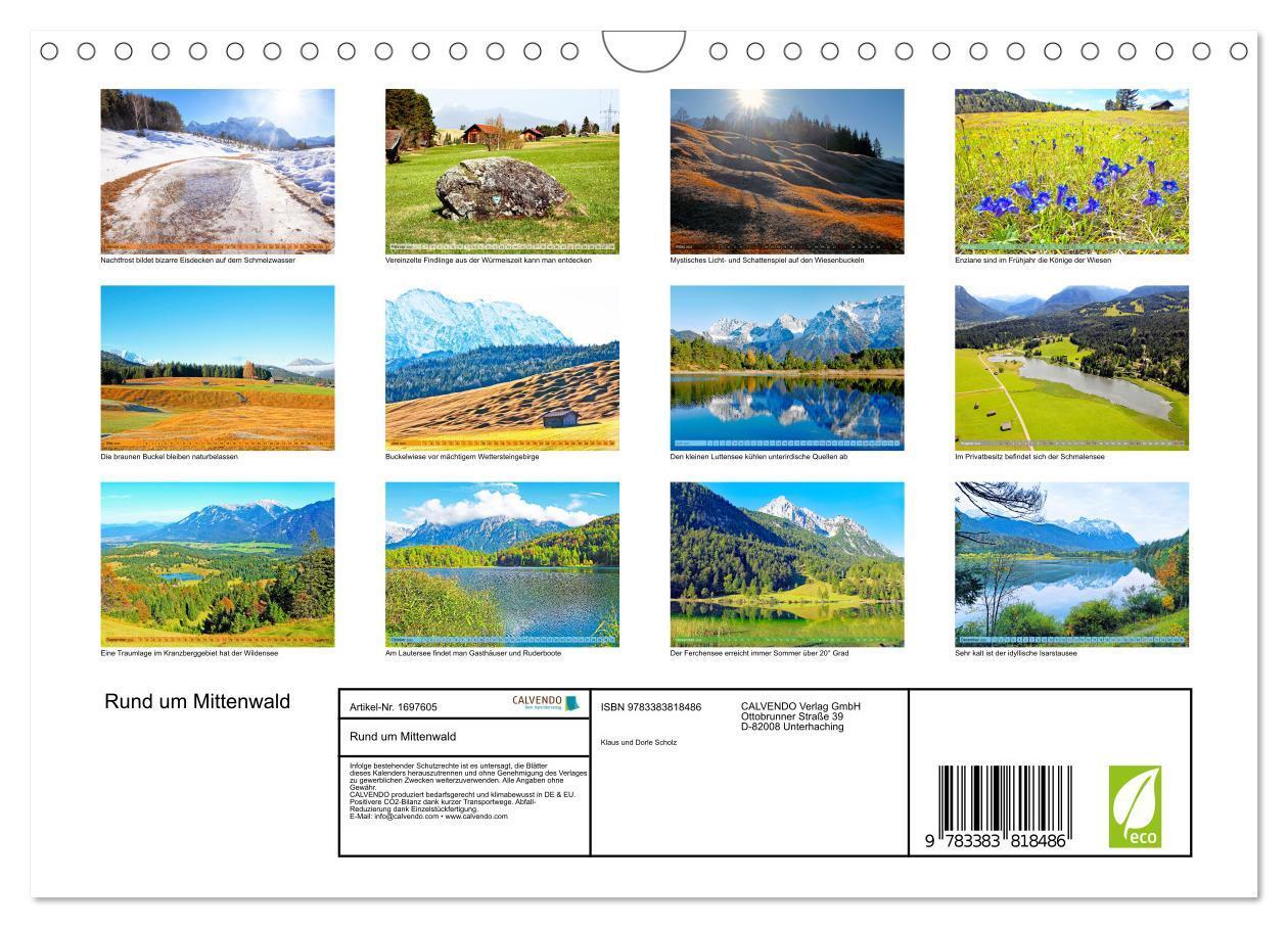 Bild: 9783383818486 | Rund um Mittenwald (Wandkalender 2025 DIN A4 quer), CALVENDO...