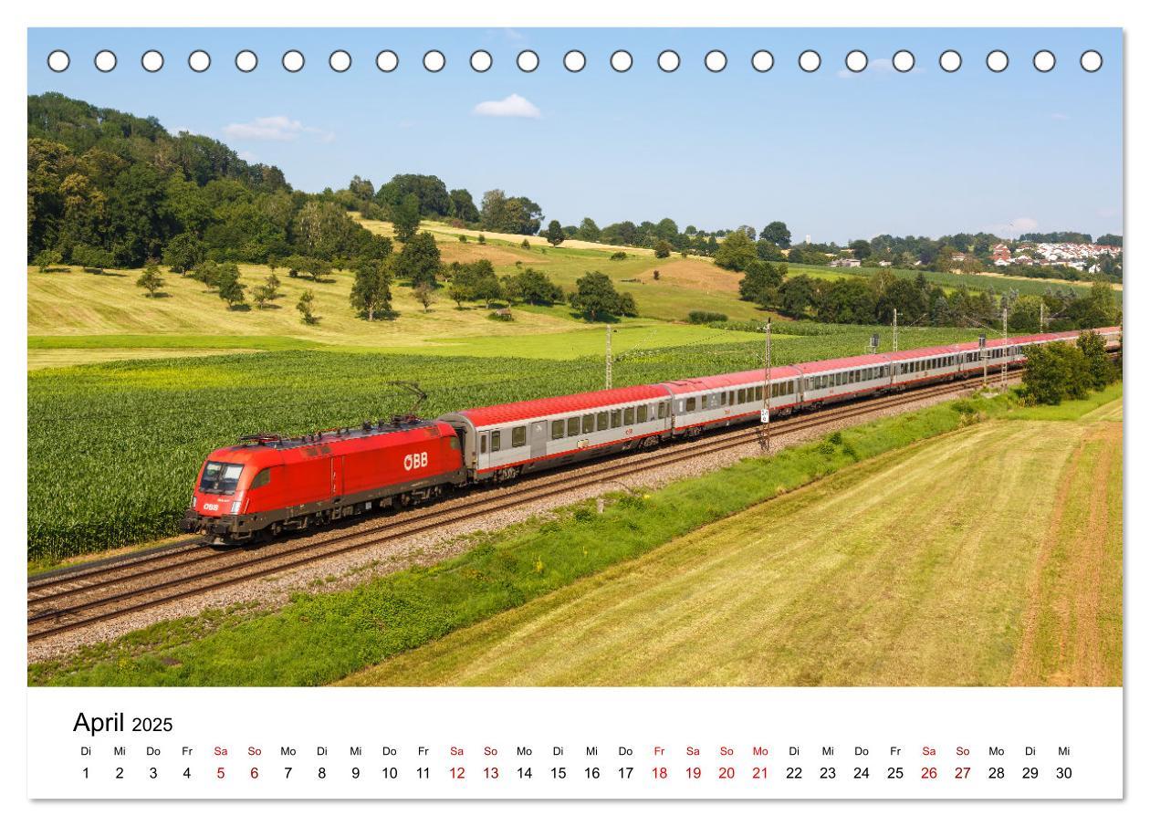 Bild: 9783435034369 | Eisenbahn in Deutschland (Tischkalender 2025 DIN A5 quer), CALVENDO...