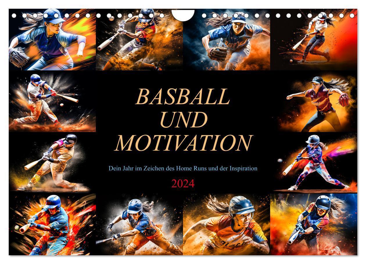 Cover: 9783383715228 | Baseball und Motivation (Wandkalender 2024 DIN A4 quer), CALVENDO...