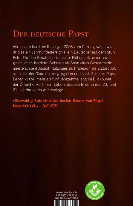 Rückseite: 9783426276921 | Benedikt XVI. | Ein Leben | Peter Seewald | Buch | 1150 S. | Deutsch