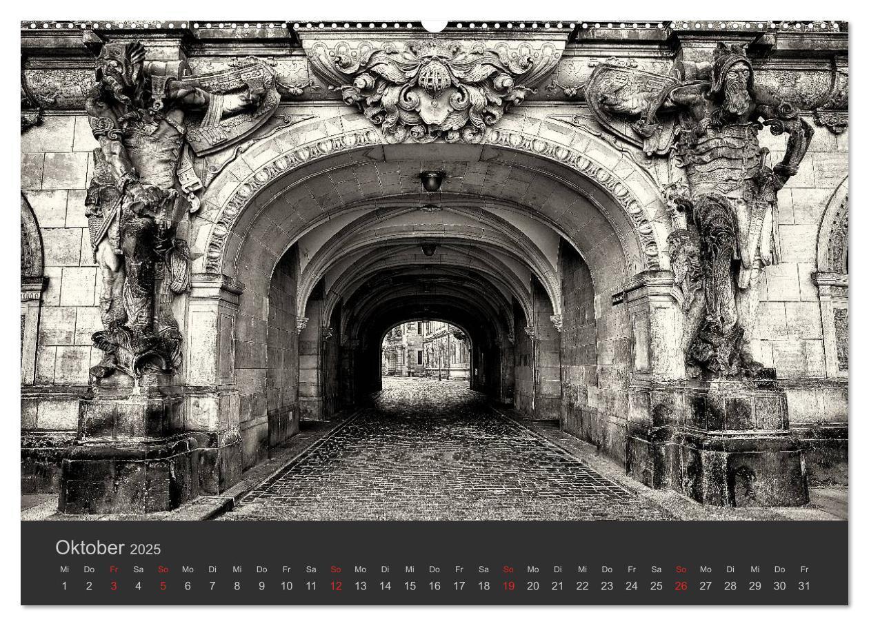 Bild: 9783435754083 | Dresden Schwarz Weiss 2025 (Wandkalender 2025 DIN A2 quer),...