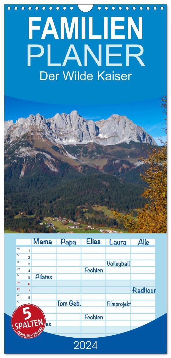 Cover: 9783383106309 | Familienplaner 2024 - Der Wilde Kaiser, das Kletterparadies bei...