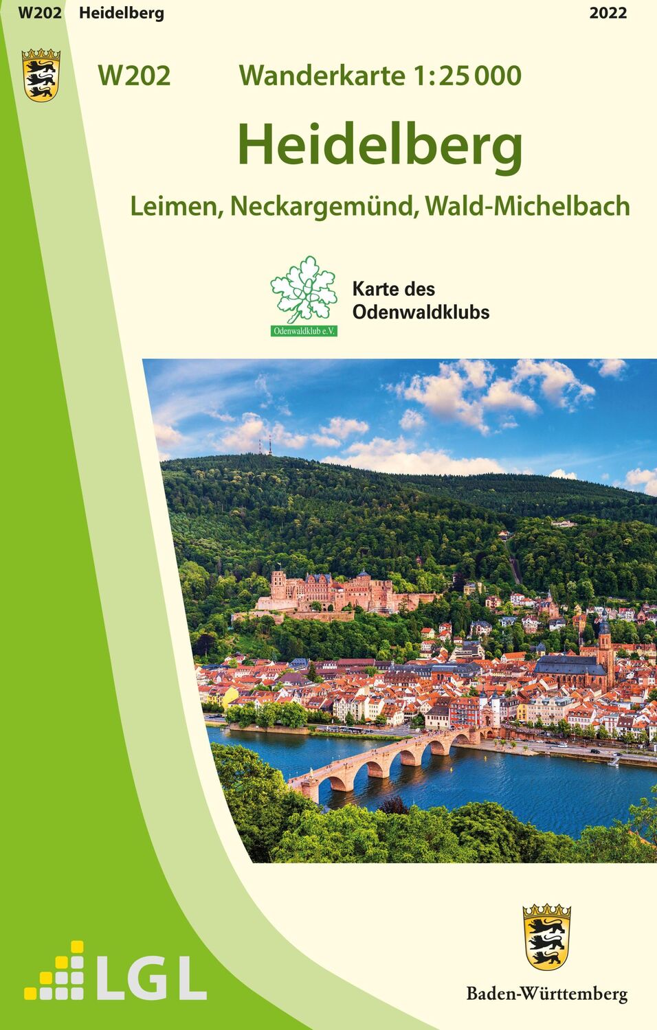 Cover: 9783863984281 | W202 Wanderkarte 1:25 000 Heidelberg | Lgl | (Land-)Karte | 2 S.