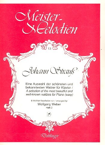 Cover: 9790012170075 | Meister-Melodien Band 13: Johann Strauss Walzerauswahl für Klavier