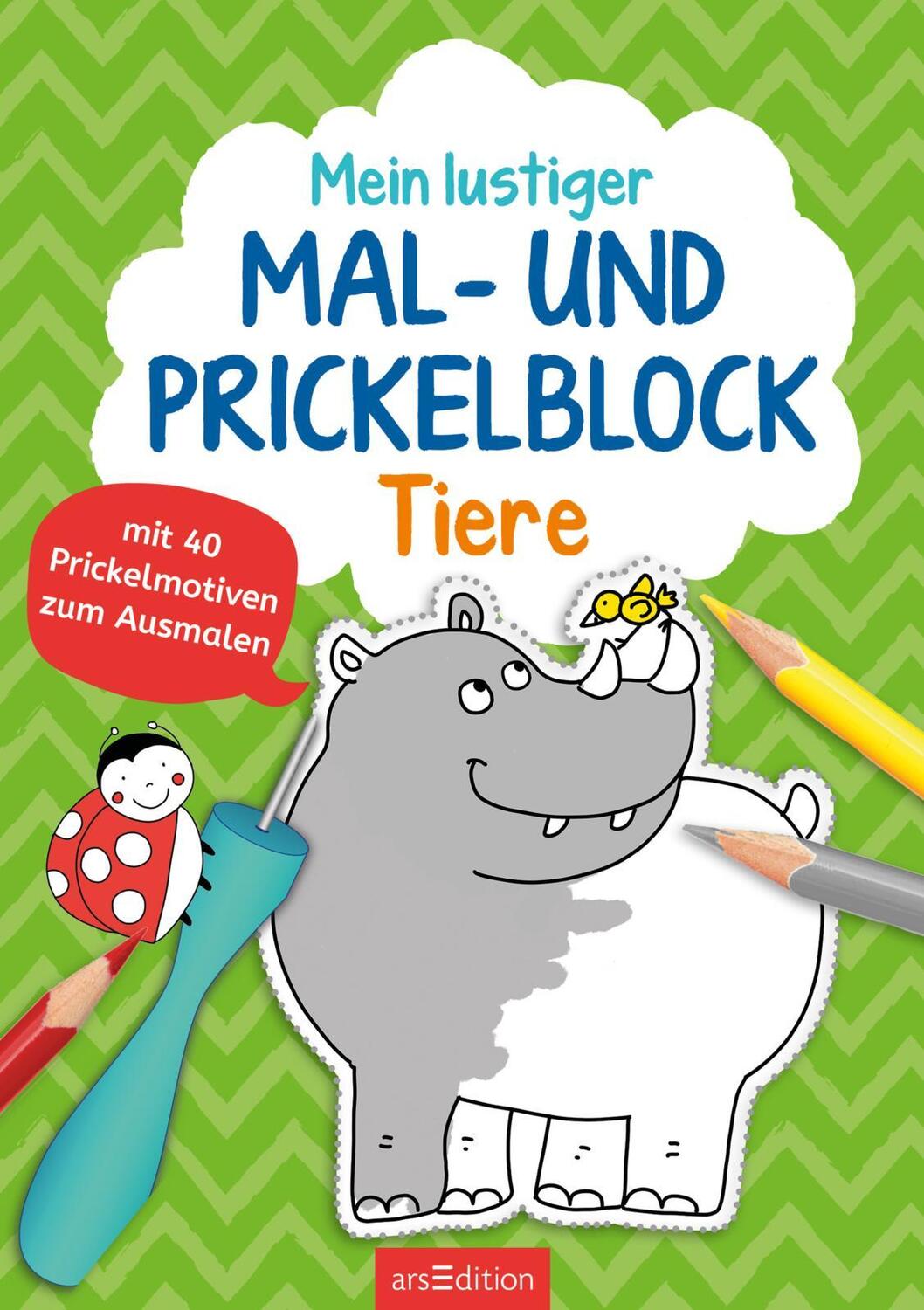 Bild: 9783845846545 | Mein lustiger Mal- und Prickelblock - Tiere | Taschenbuch | Softcover