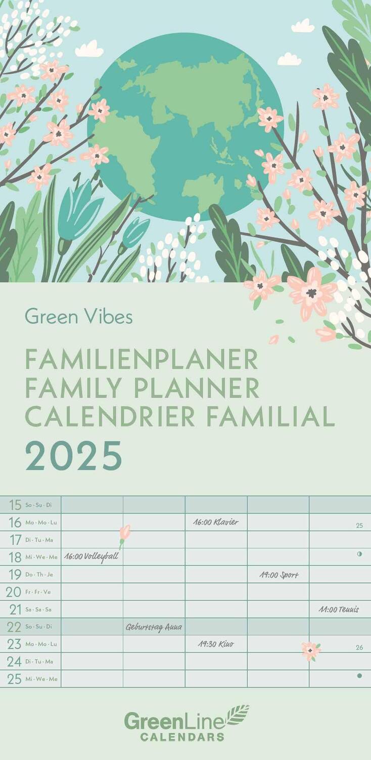 Cover: 4002725981660 | GreenLine Green Vibes 2025 Familienplaner - Familien-Kalender -...