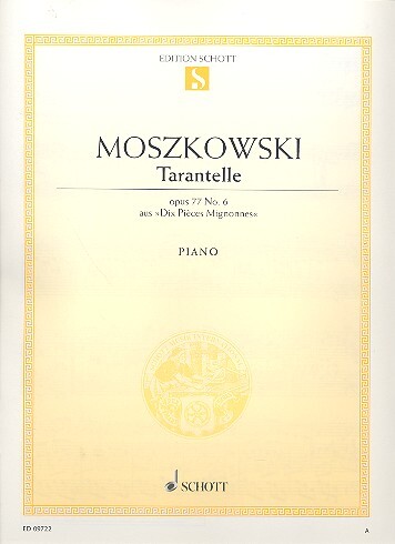 Cover: 9790001092302 | Tarantelle op.77,6 für Klavier | Nr. 6 Tarantelle | Moritz Moszkowski