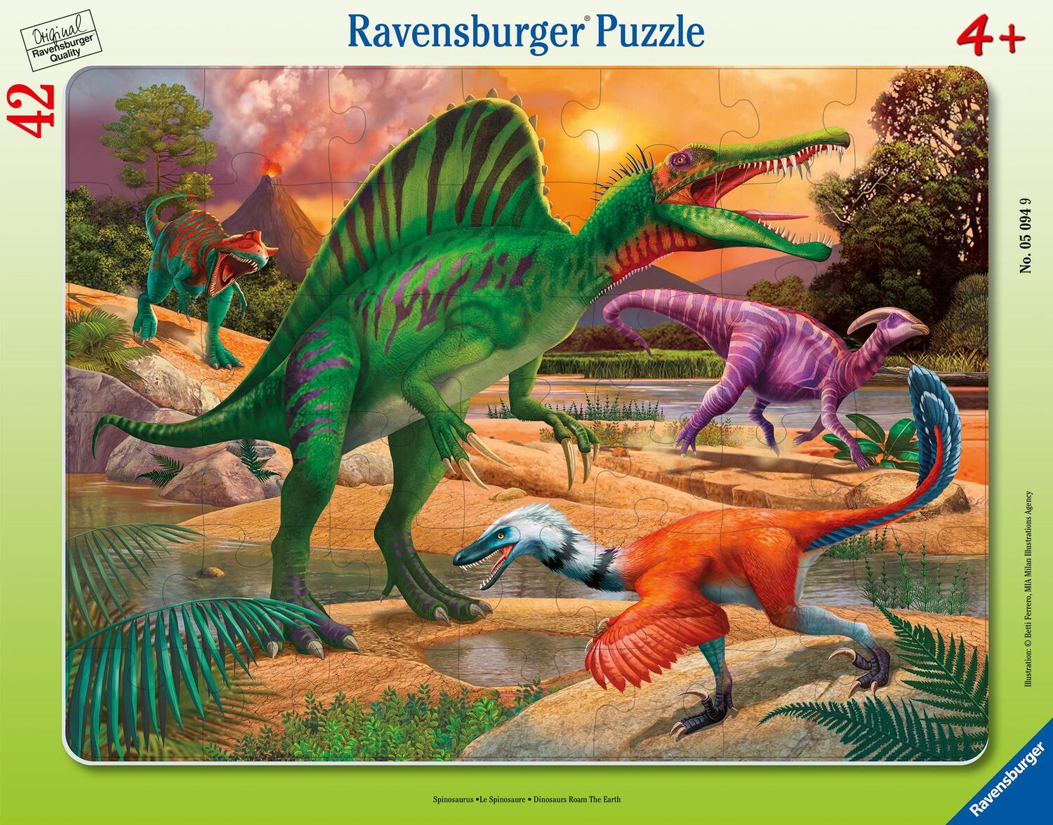 Cover: 4005556050949 | Ravensburger Kinderpuzzle - 05094 Spinosaurus - Rahmenpuzzle für...